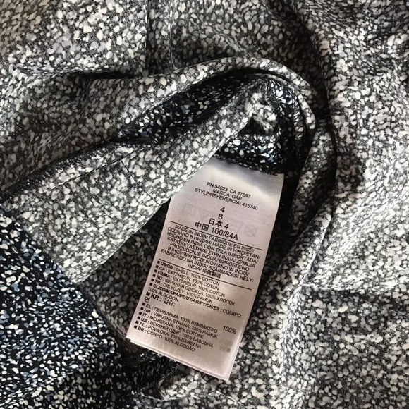 gap blue splatter peplum top - Picture 6 of 8